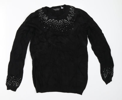 Dorothy Perkins Womens Black   Pullover Jumper Size 10