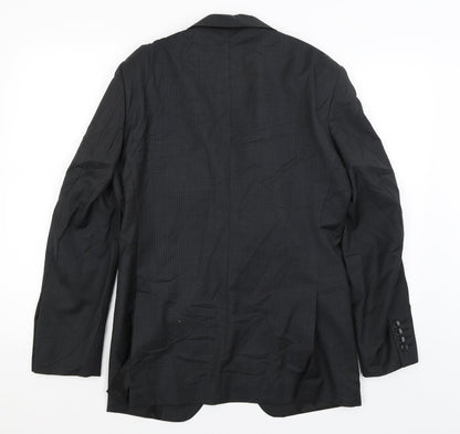 Back view of Autograph men’s black jacket blazer, size M