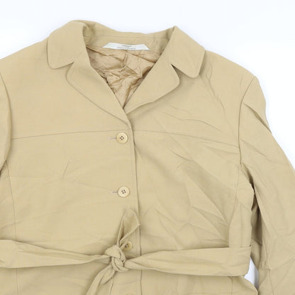 St Michael Womens Beige Jacket Blazer Size 14