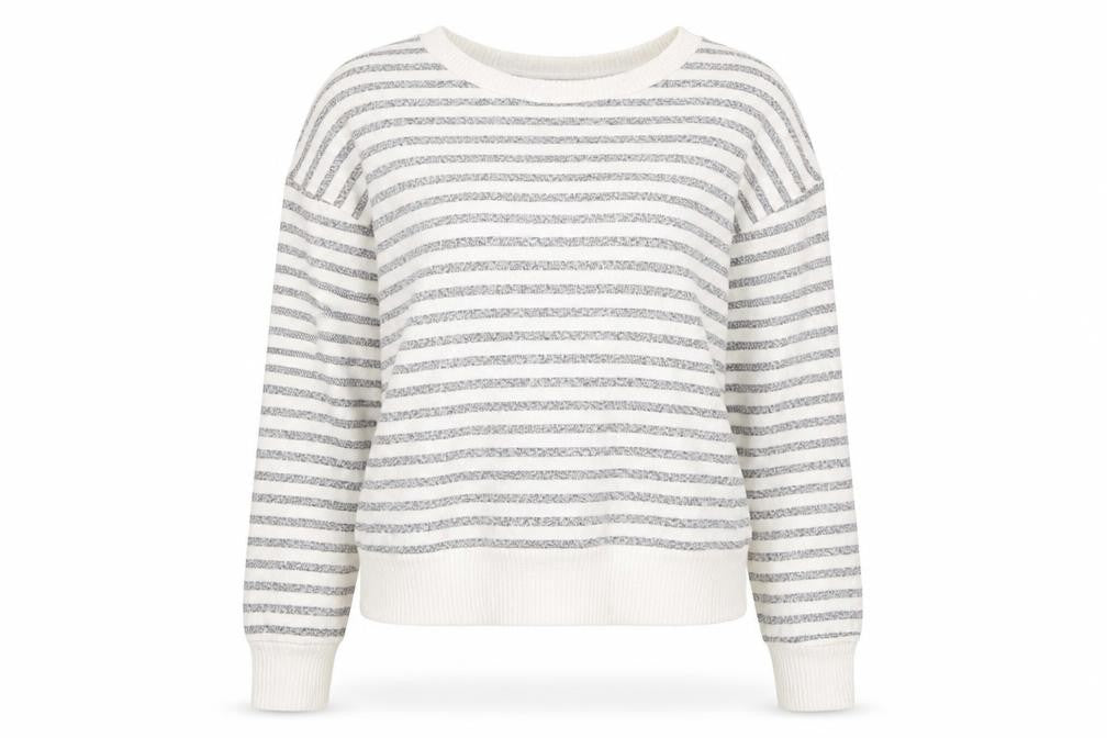 Primark Womens White Striped  Pullover Jumper Size 8