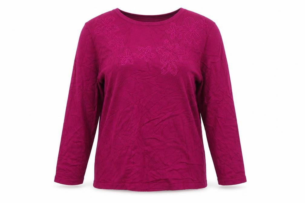 Annabelle Womens Purple   Basic T-Shirt Size L