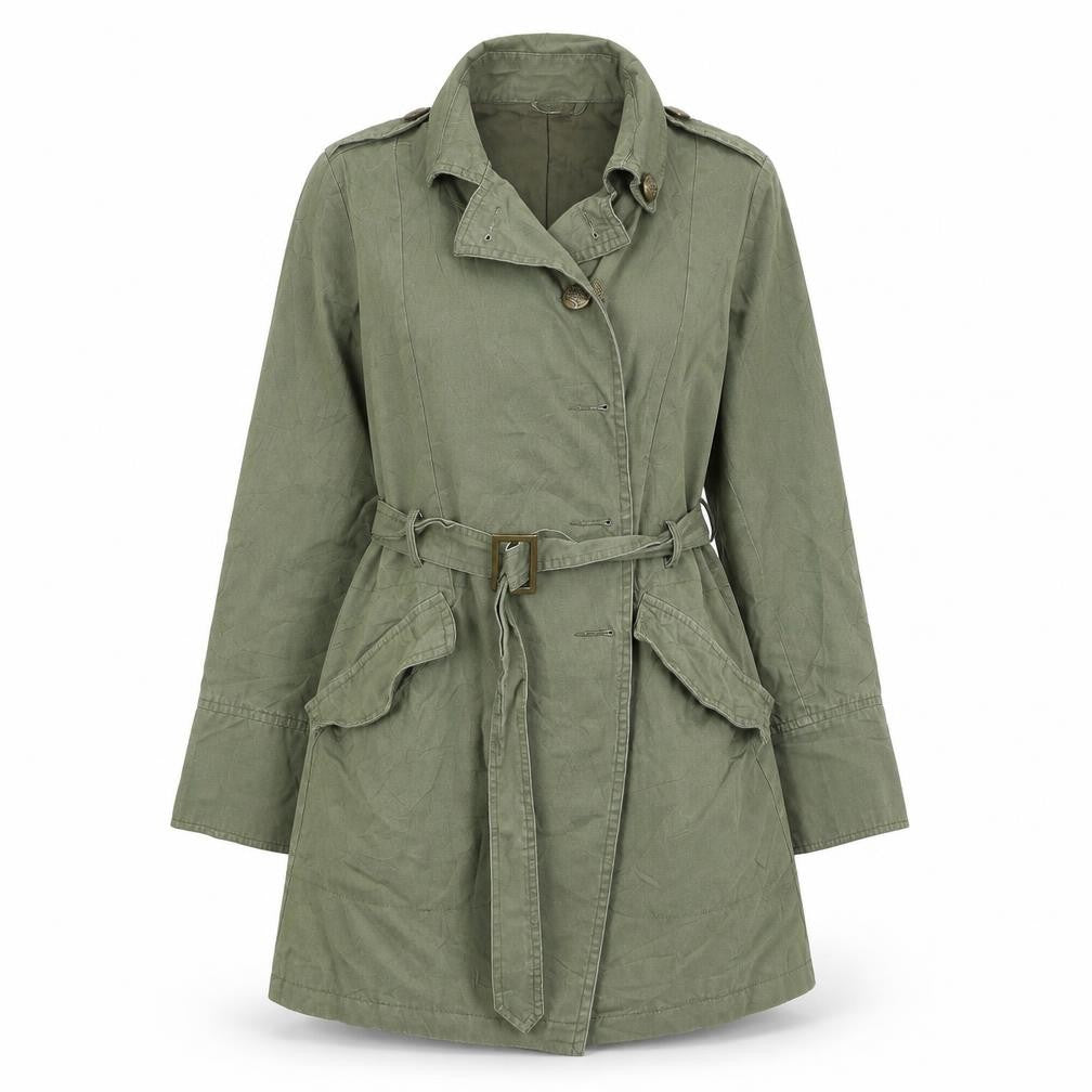 Solitaire Womens Green   Overcoat Coat Size S