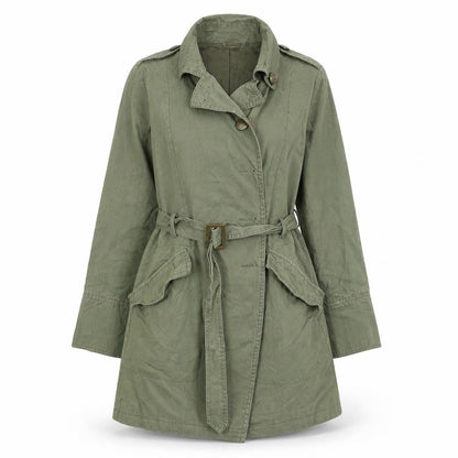Solitaire Womens Green   Overcoat Coat Size S