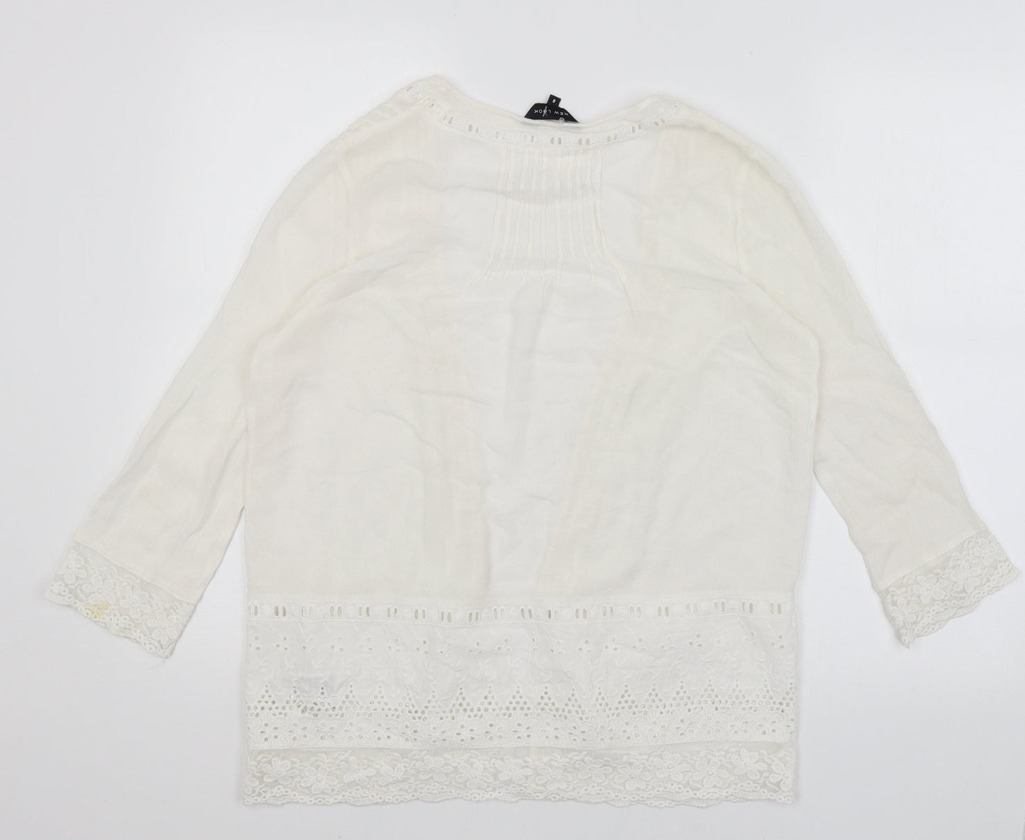 New Look Womens White   Wrap Jumper Size 8