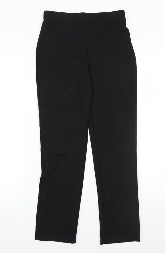 George Girls Black  Ramie Jegging Trousers Size 13 Years