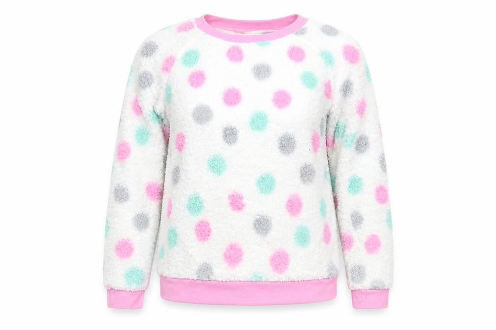 Adore Womens White Polka Dot  Top Pyjama Top Size S