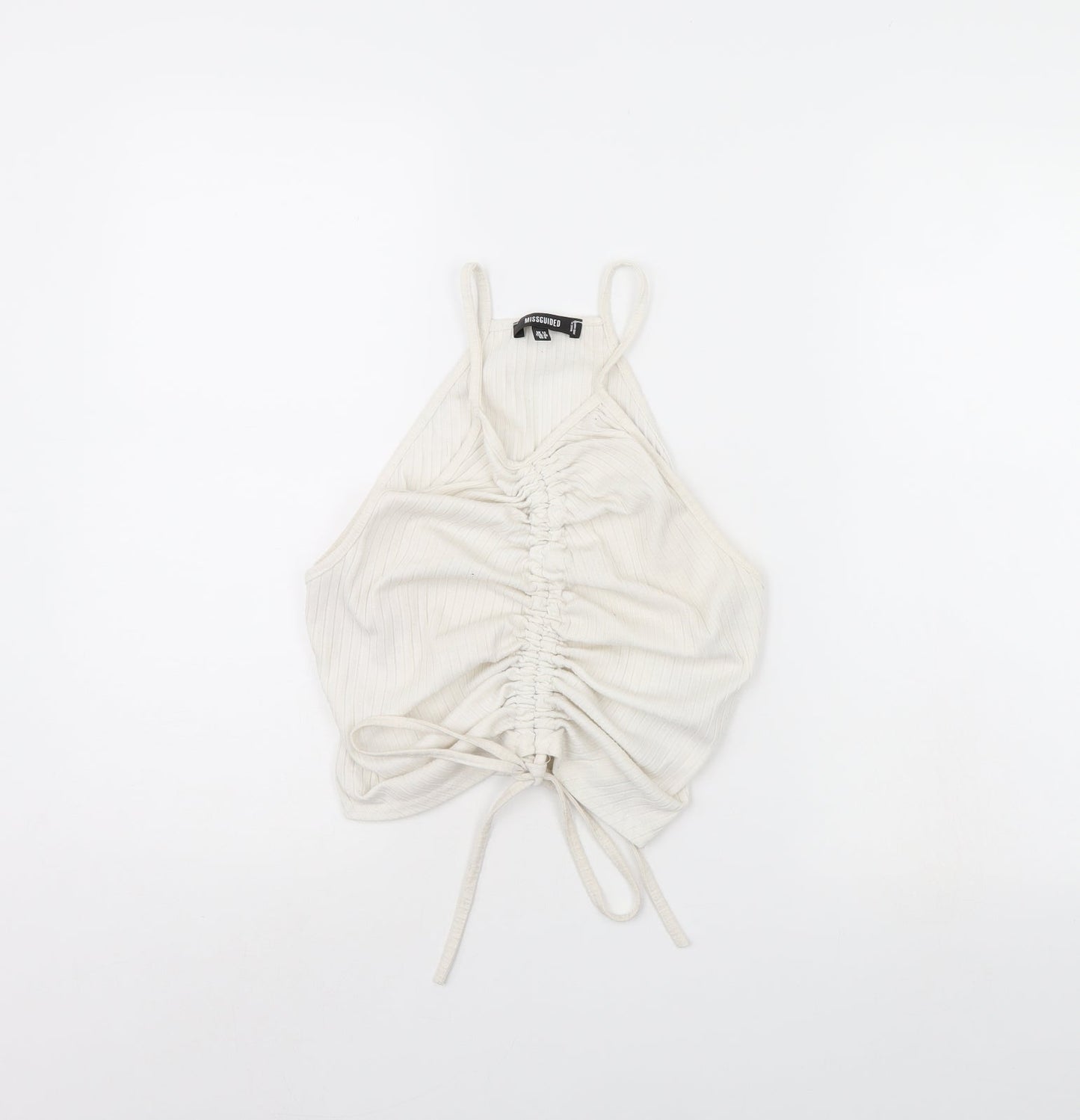 Missguided Womens White   Cropped Tank Size 12
