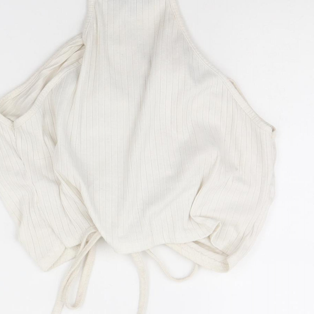 Missguided Womens White   Cropped Tank Size 12