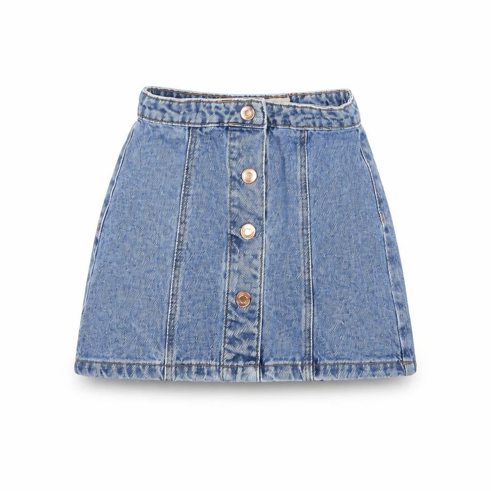 Preworn Girls Blue  Denim Mini Set Size 6 Years