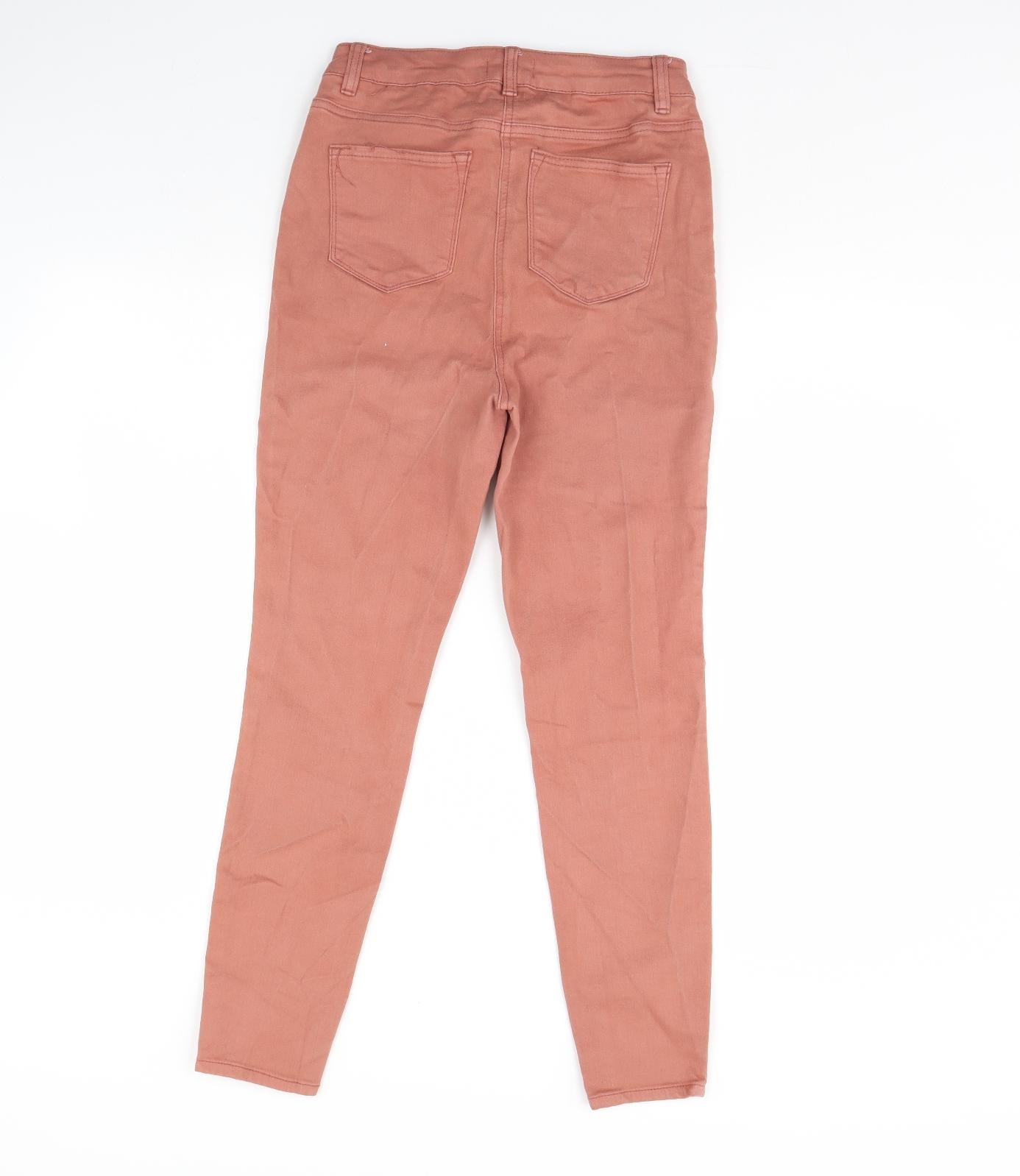 Papaya Womens Pink  Denim Skinny Jeans Size 12 L29 in