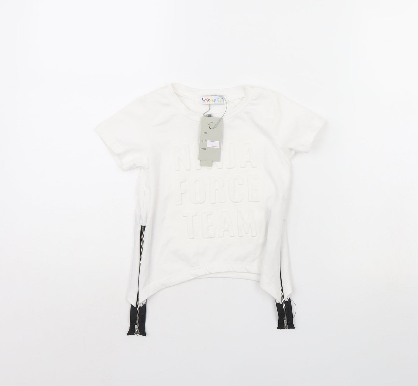 chicaprie Baby White   Basic T-Shirt Size 18-24 Months