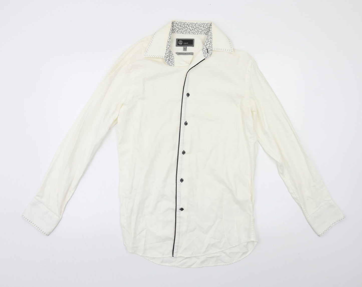 NEXT Mens White    Button-Up Size S