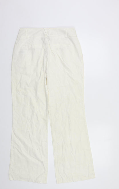 New Look Womens White   Sweatpants Trousers Size 8 L25 in