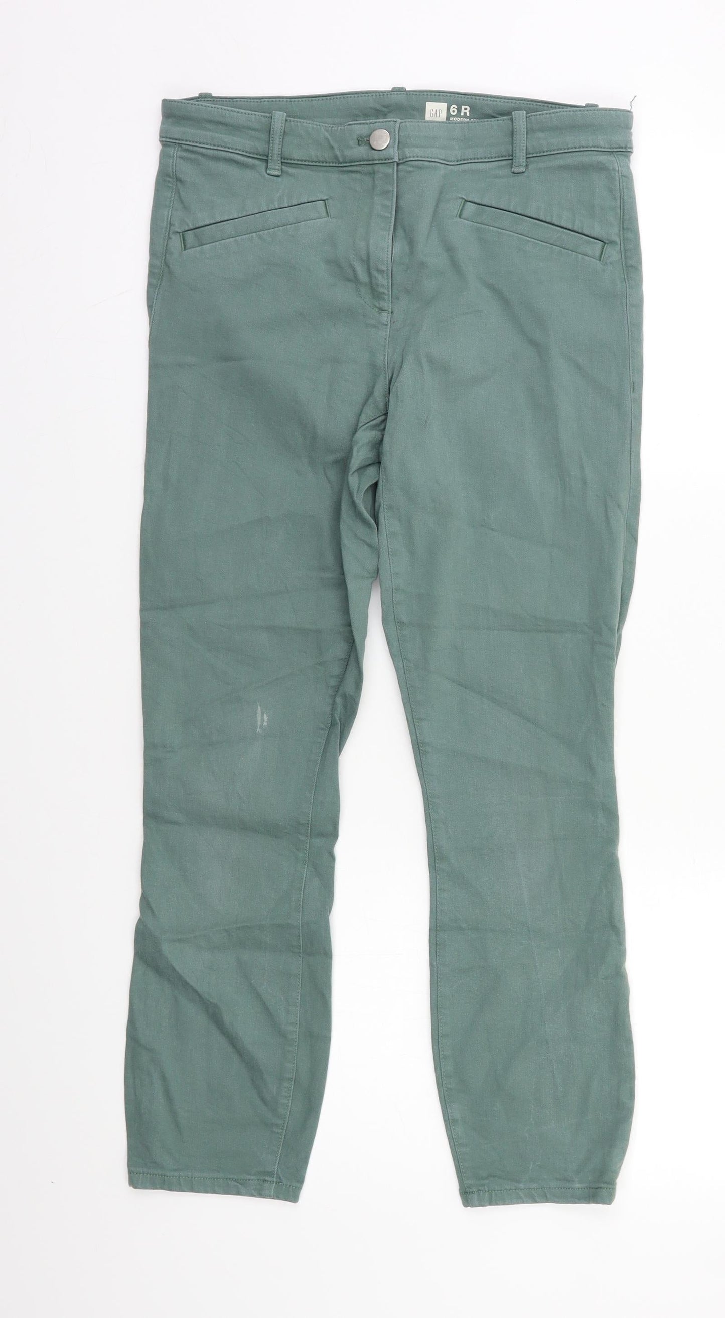 Gap Womens Green   Straight Jeans Size 6 L25 in