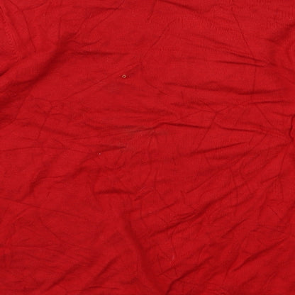 Bonmarché Womens Red Pullover Jumper Size S - Embelished Neckline