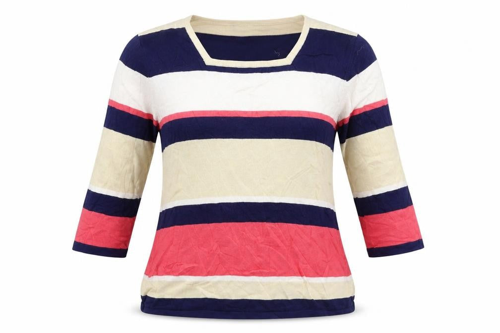 Alexara Womens Multicoloured Striped  Pullover Jumper Size L