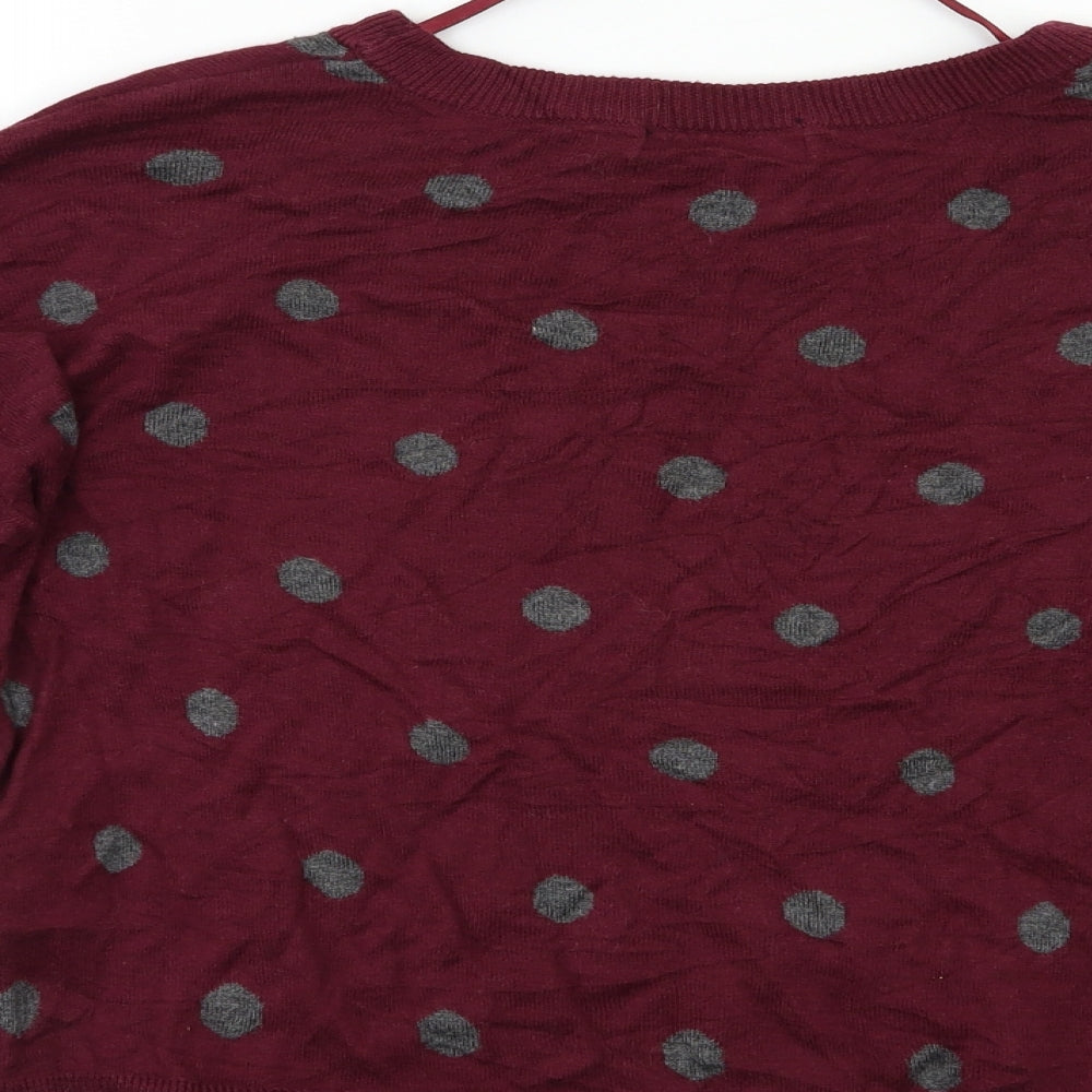 Atmosphere Womens Purple Polka Dot  Pullover Jumper Size 14