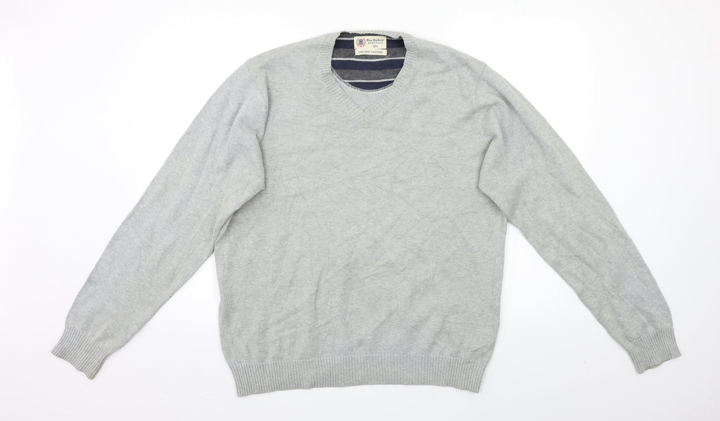 M&S Mens Grey   Pullover Jumper Size L