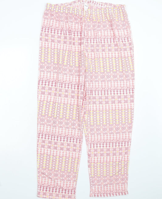 Damart Womens Multicoloured Geometric  Trousers  Size XL L30 in