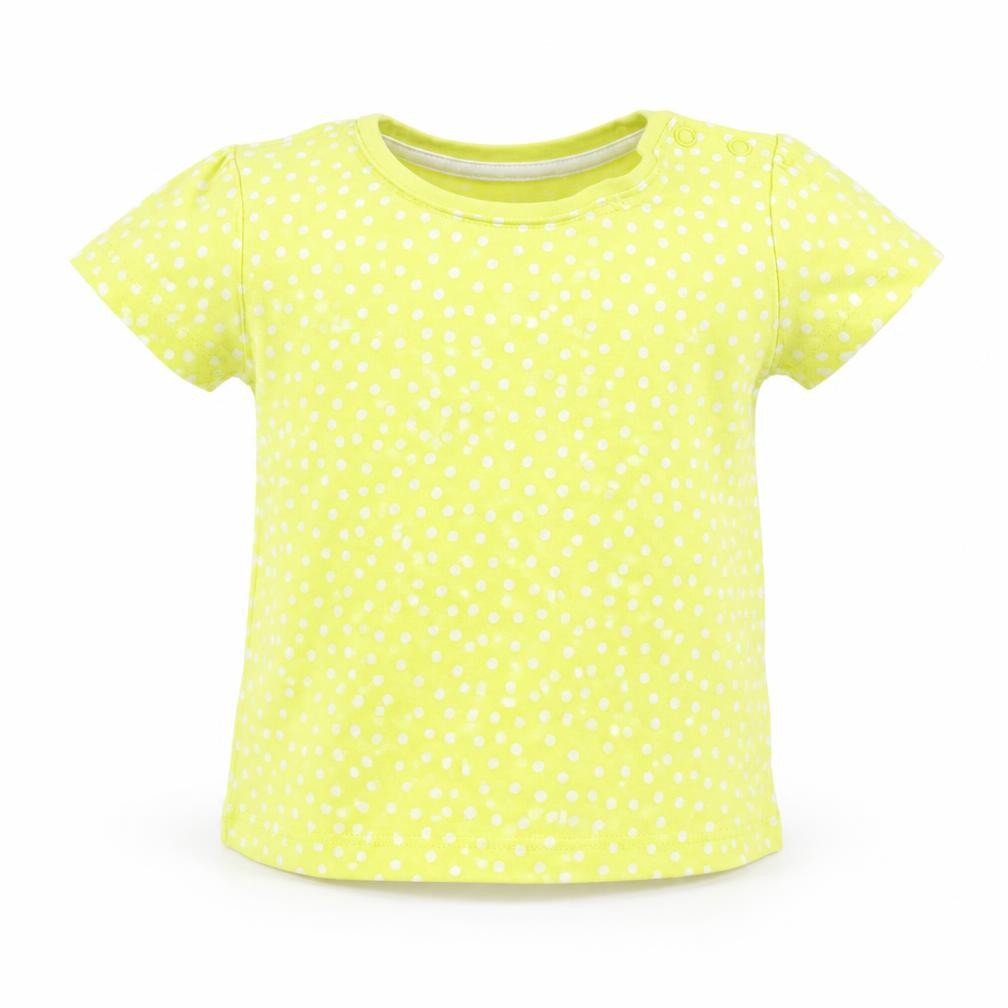 Primark Baby Yellow Polka Dot  Basic T-Shirt Size 6-9 Months