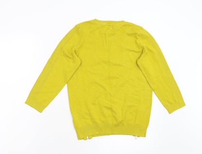 Back view of Red Herring women’s yellow jumper, size UK 10