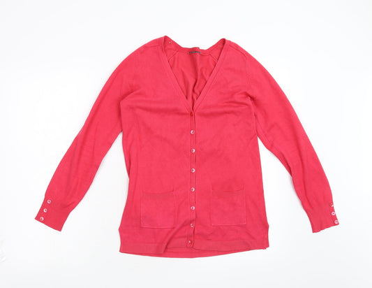 Matalan Womens Pink  Knit Cardigan Jumper Size 10
