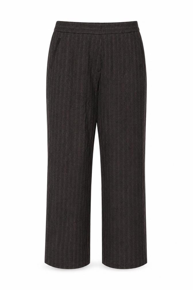 Marks & Spencer Womens Brown Striped  Dress Pants Trousers Size 12 L26 in