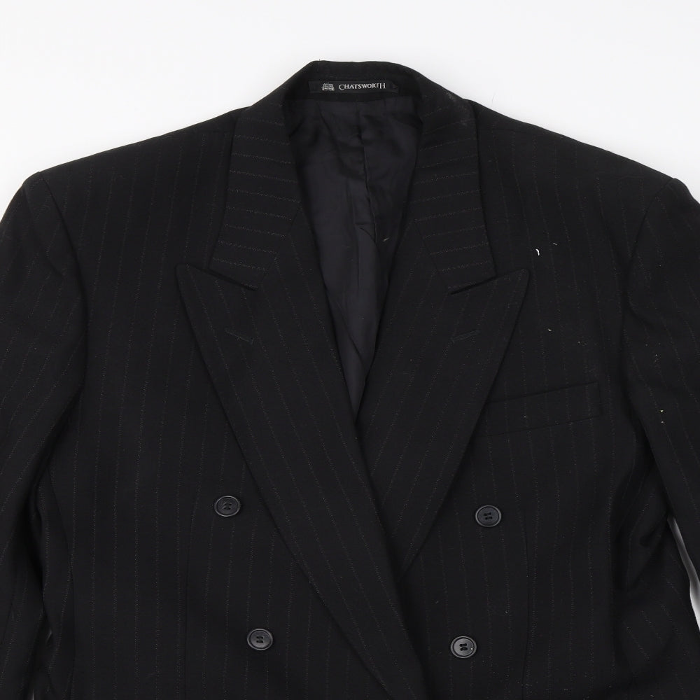 Chatsworth Mens Black   Jacket Blazer Size 40