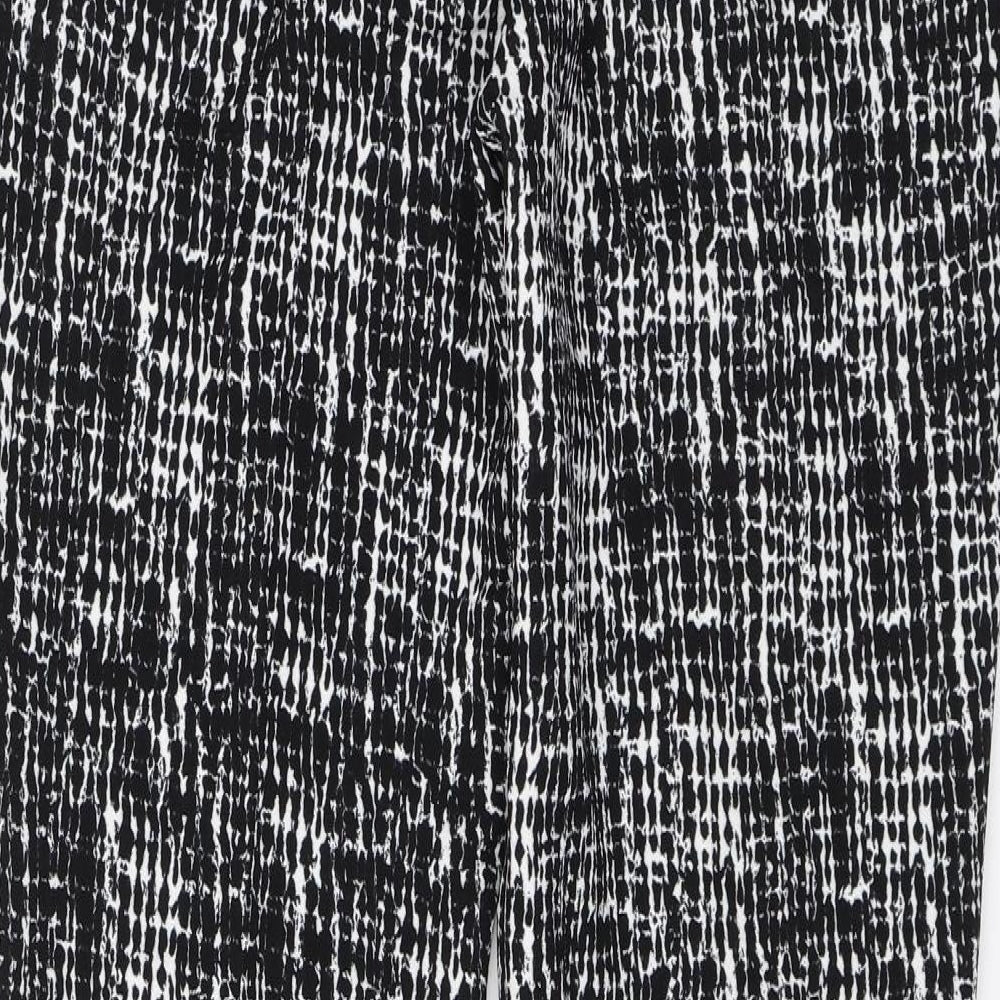 George Womens Black Animal Print  Trousers  Size 10 L26 in