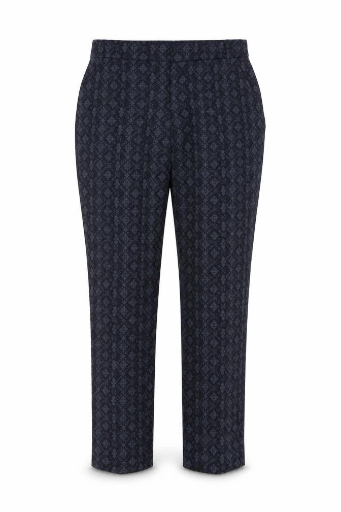 NEXT Womens Blue Geometric  Dress Pants Trousers Size 8 L27 in