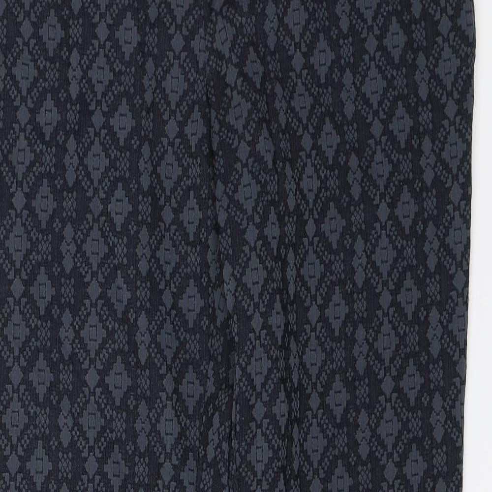 NEXT Womens Blue Geometric  Dress Pants Trousers Size 8 L27 in