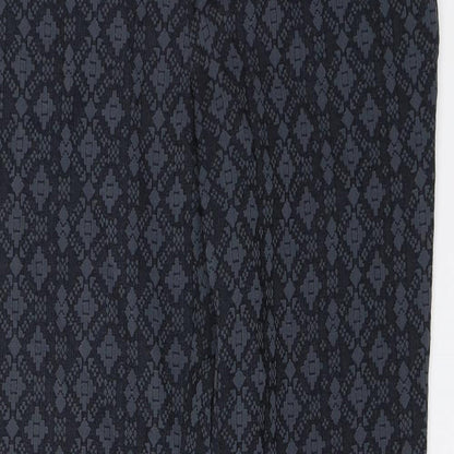 Next Womens Blue Geometric  Dress Pants Trousers Size 8 L27 in