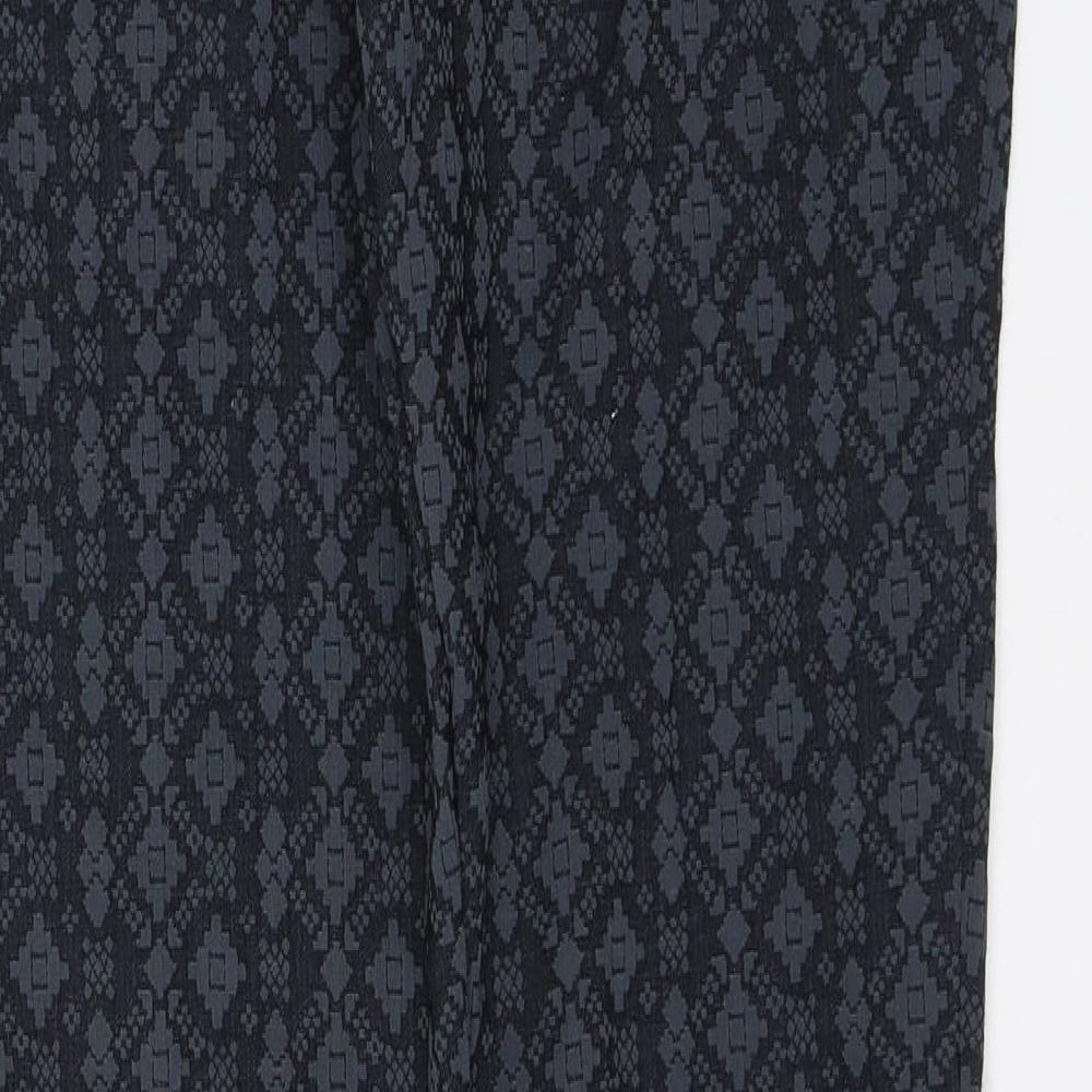 NEXT Womens Blue Geometric  Dress Pants Trousers Size 8 L27 in