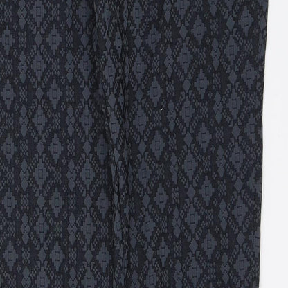 Next Womens Blue Geometric  Dress Pants Trousers Size 8 L27 in