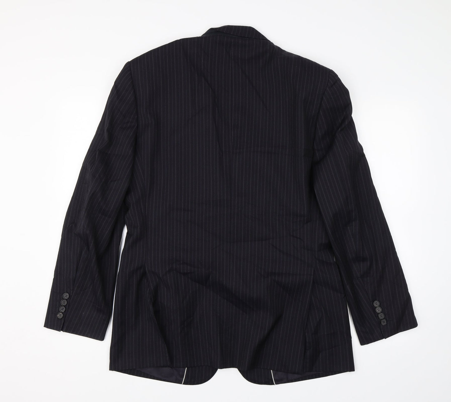 Marks and Spencer Mens Blue Striped  Jacket Blazer Size 38