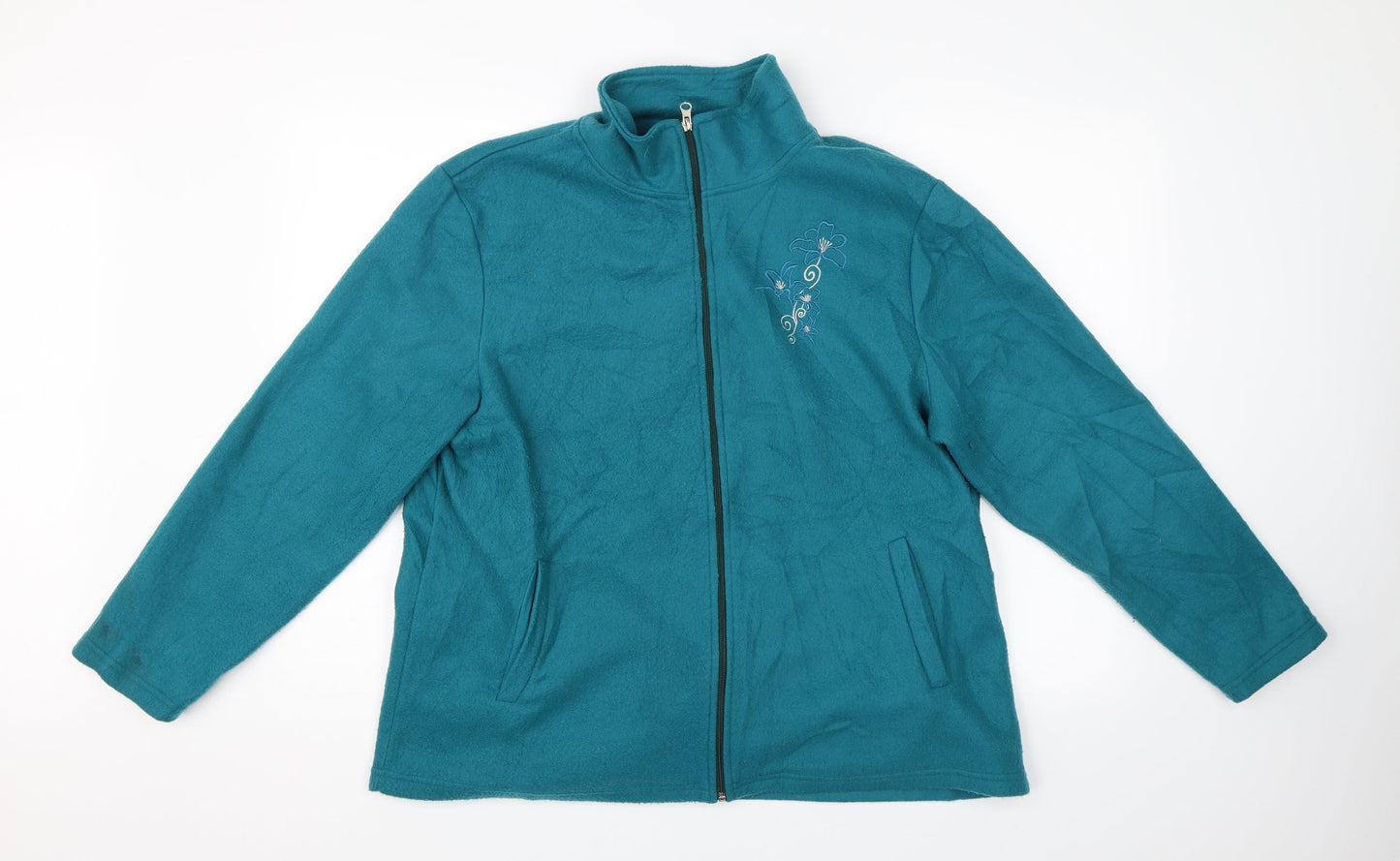Anne De Lancay Womens Blue   Full Zip Jumper Size L