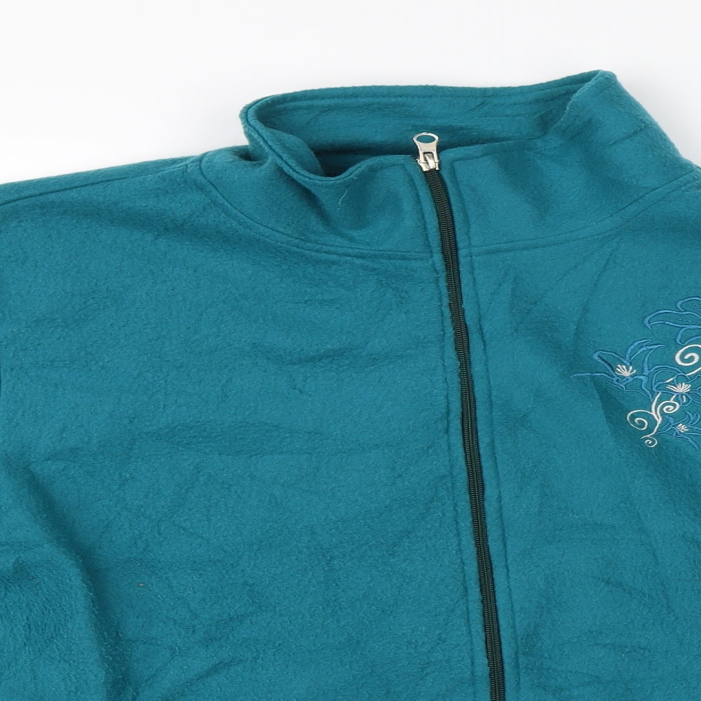 Anne De Lancay Womens Blue   Full Zip Jumper Size L