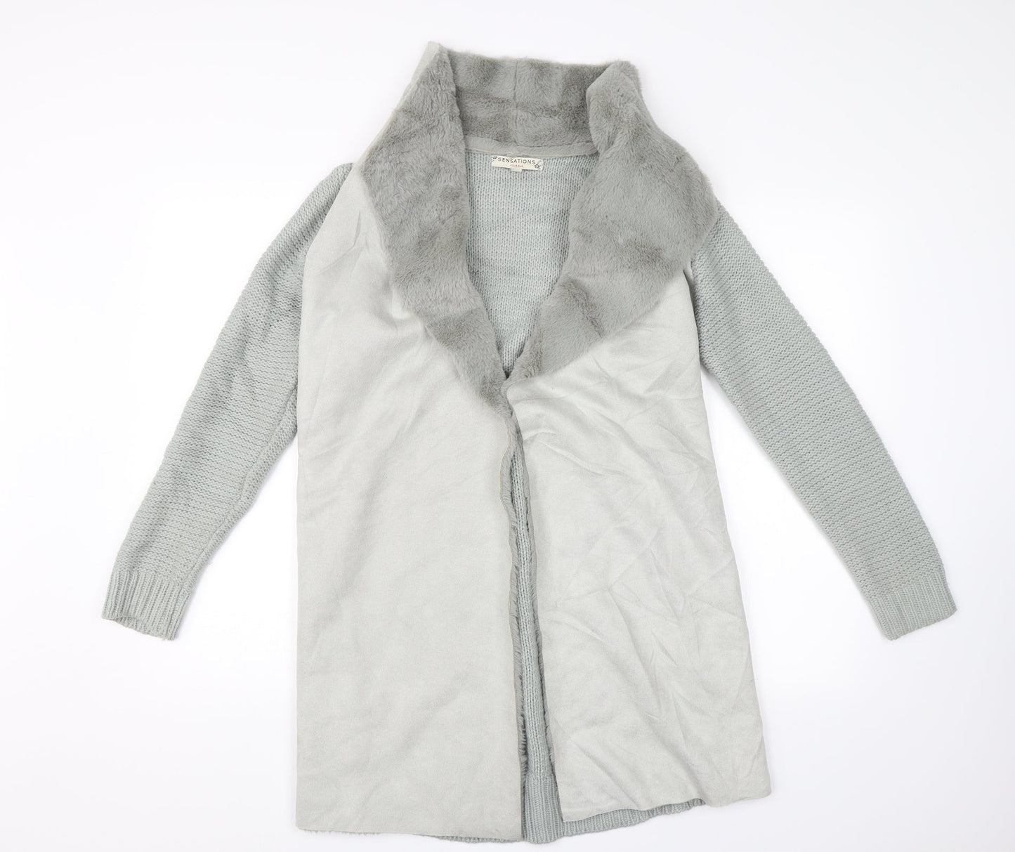 Sensations Womens Grey   Jacket Coatigan Size M