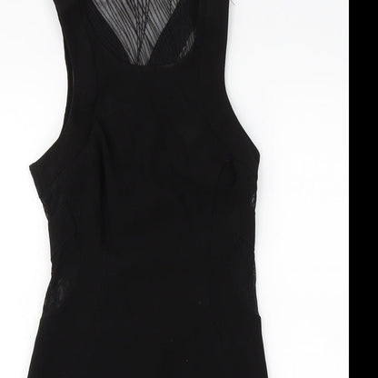 Close-up detail of Silence + Noise women’s black mini, size S