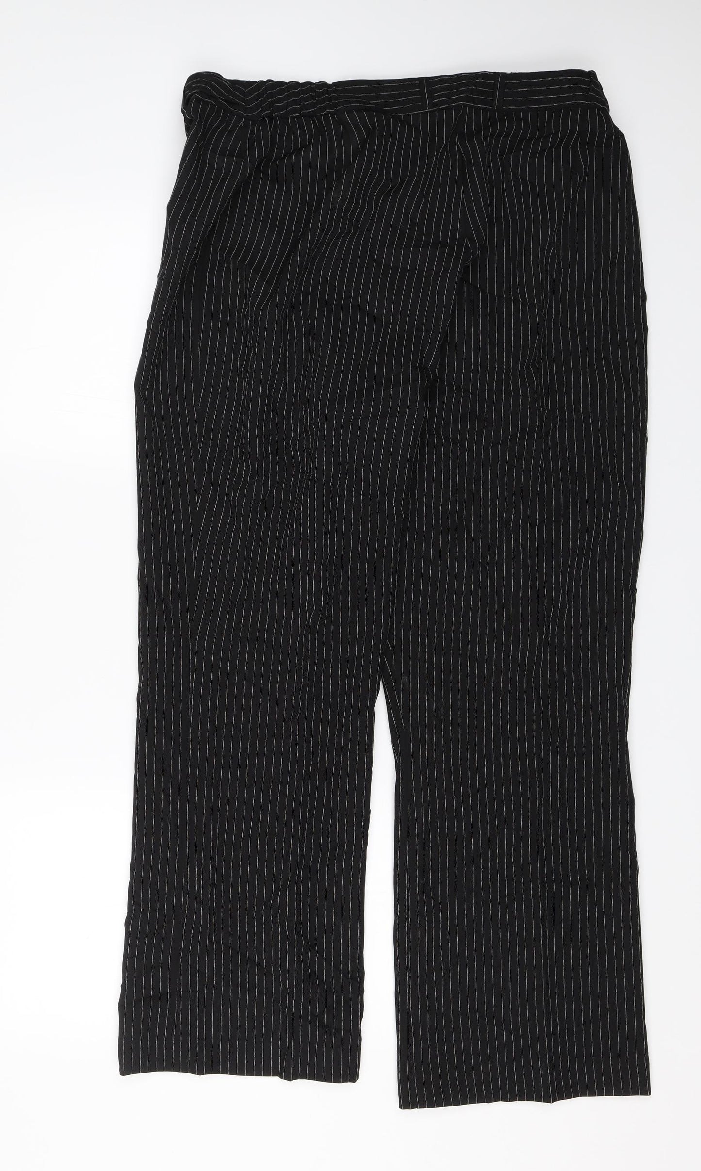 Wardrobe Womens Black Striped  Dress Pants Trousers Size 18 L26 in