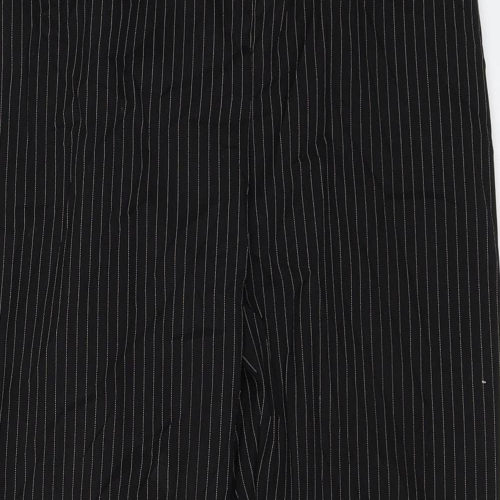 Wardrobe Womens Black Striped  Dress Pants Trousers Size 18 L26 in