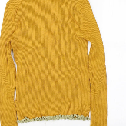 Marks & Spencer Womens Yellow   Pullover Jumper Size 8