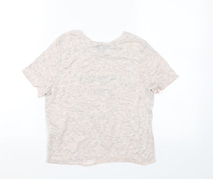 Back view of Atmosphere women’s pink basic t-shirt, size UK 10, - dream on