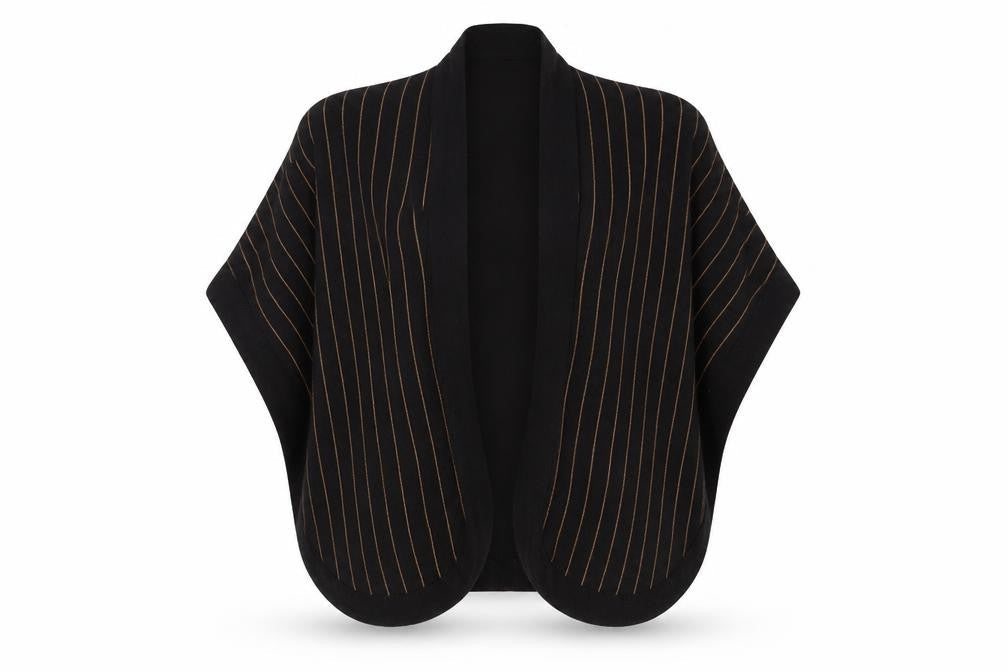 Preworn Womens Brown Striped  Cape Jumper One Size