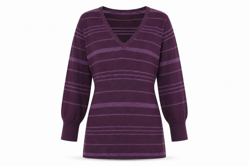 H&M Womens Purple Striped  A-Line  Size L