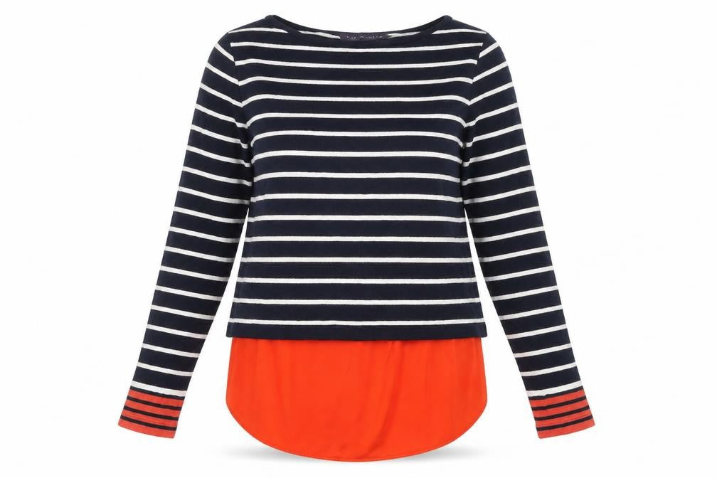Marks & Spencer Womens Blue Striped  Pullover Jumper Size 8