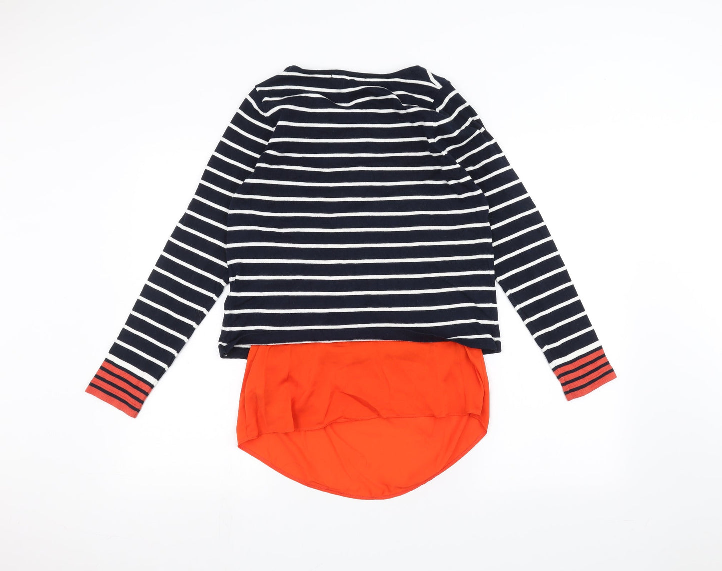 Marks and Spencer Womens Blue Striped  Pullover Jumper Size 8