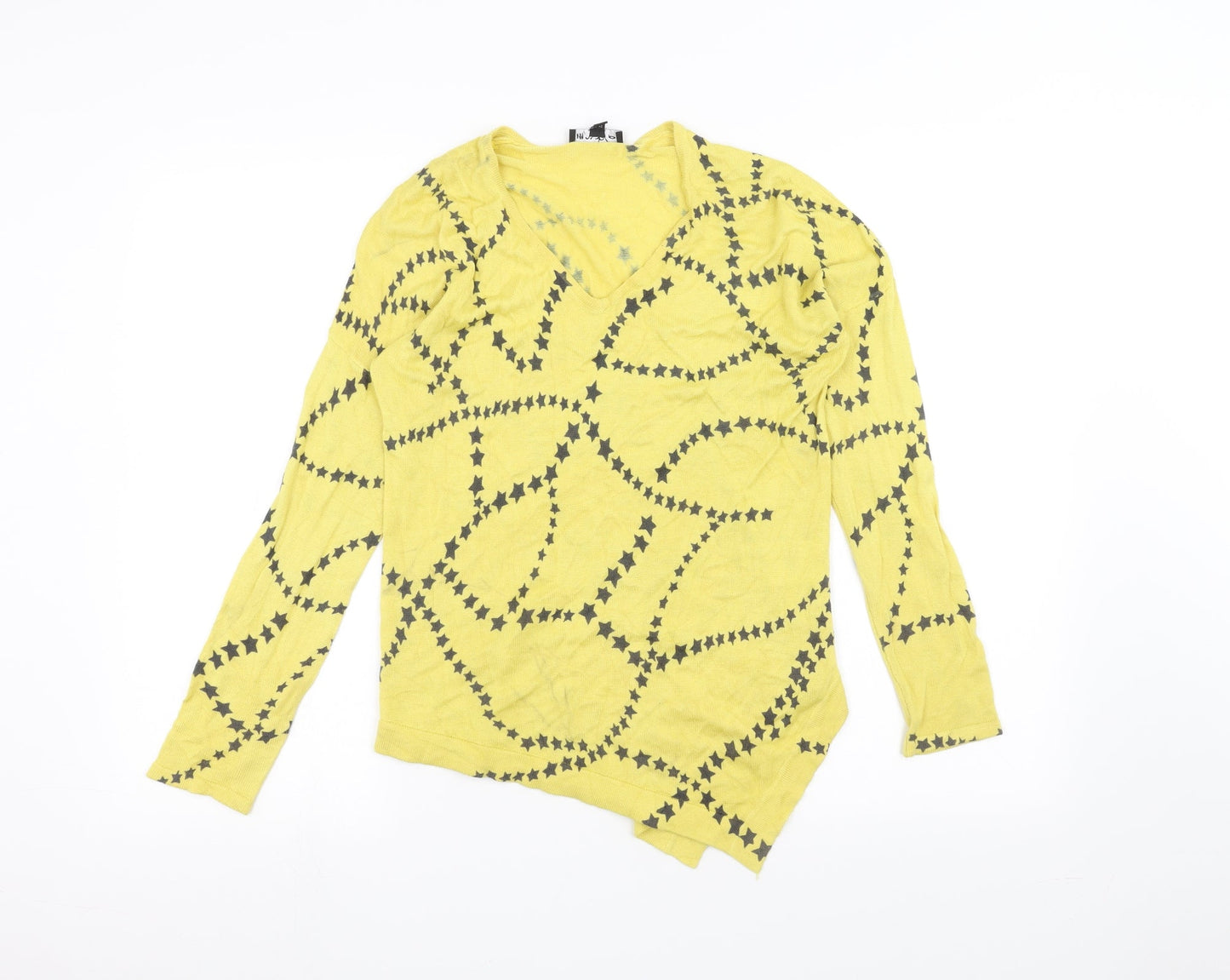marble Womens Yellow   Pullover Jumper Size XS