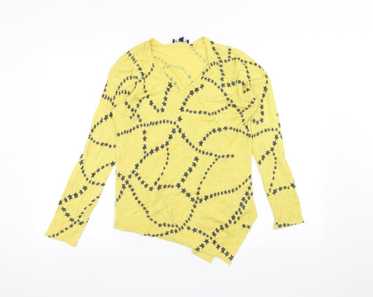 marble Womens Yellow   Pullover Jumper Size XS