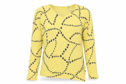 marble Womens Yellow   Pullover Jumper Size XS